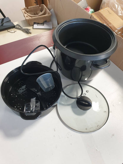 166779 - TEFAL Classic 2 Gatuaj Orizi, Kapacitet 5L, Për Oriz 1.5kg, Automatik, me Funksionin e Mbajtjes së Ngrohtë, Enë Jo-Ngjitëse, Për Pastrim të Lehtë, Shportë Avullore, Ngjyra E Zezë RK103811