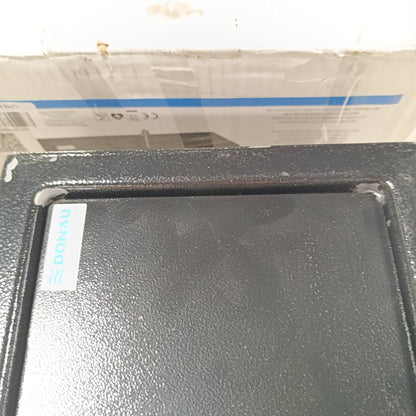 183407 - DONAU TECH Kasafortë Muri 8.5L, Dimensionet 31 x 20 x 20 cm, me 2 Çelësa, Manuale për Mobileri, Përshtatshme për Dollap Ruajtje, Ngjyra E Zezë