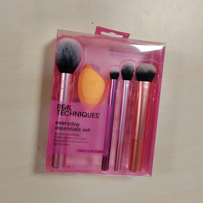 298541 - REAL TECHNIQUES Everyday Essentials Set Sfungjeri Grimi 5 Pjesë, për Fondatinë, Skuqës, Bronzues, Hije Syri dhe Pudër