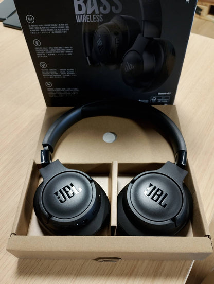 267807 - JBL Kufje pa tel Tune 720BT në vesh, ngjyrë e zezë - JBL Pure Bass, Bluetooth 5.3, thirrje pa duar, kabllo audio, 76 orë jetëgjatësi baterie