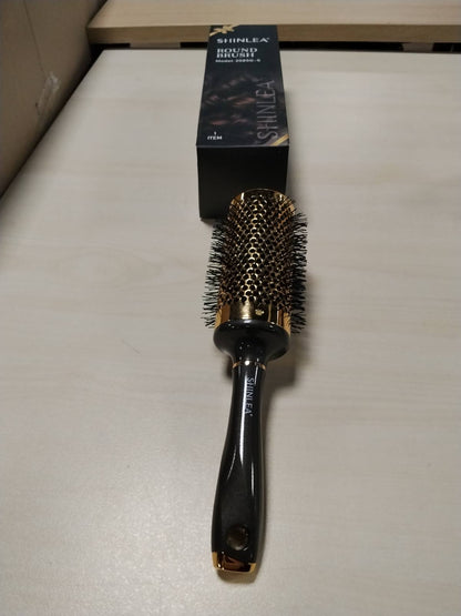 301034 - SHINLEA – Furçë flokësh e rrumbullakët 53 mm, për flokë kaçurrela, për zbërthim, stilim dhe tharje, shton vëllim dhe shkëlqim.