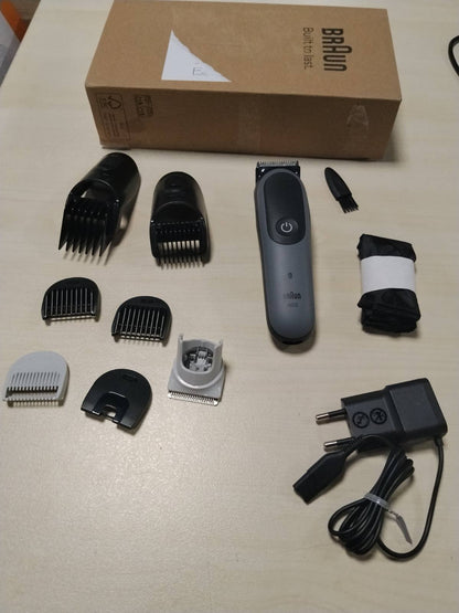 296771 - BRAUN Multigroom All-in-One Series 5, Set 5 prerësesh 9-në-1, AIO5545, Grau