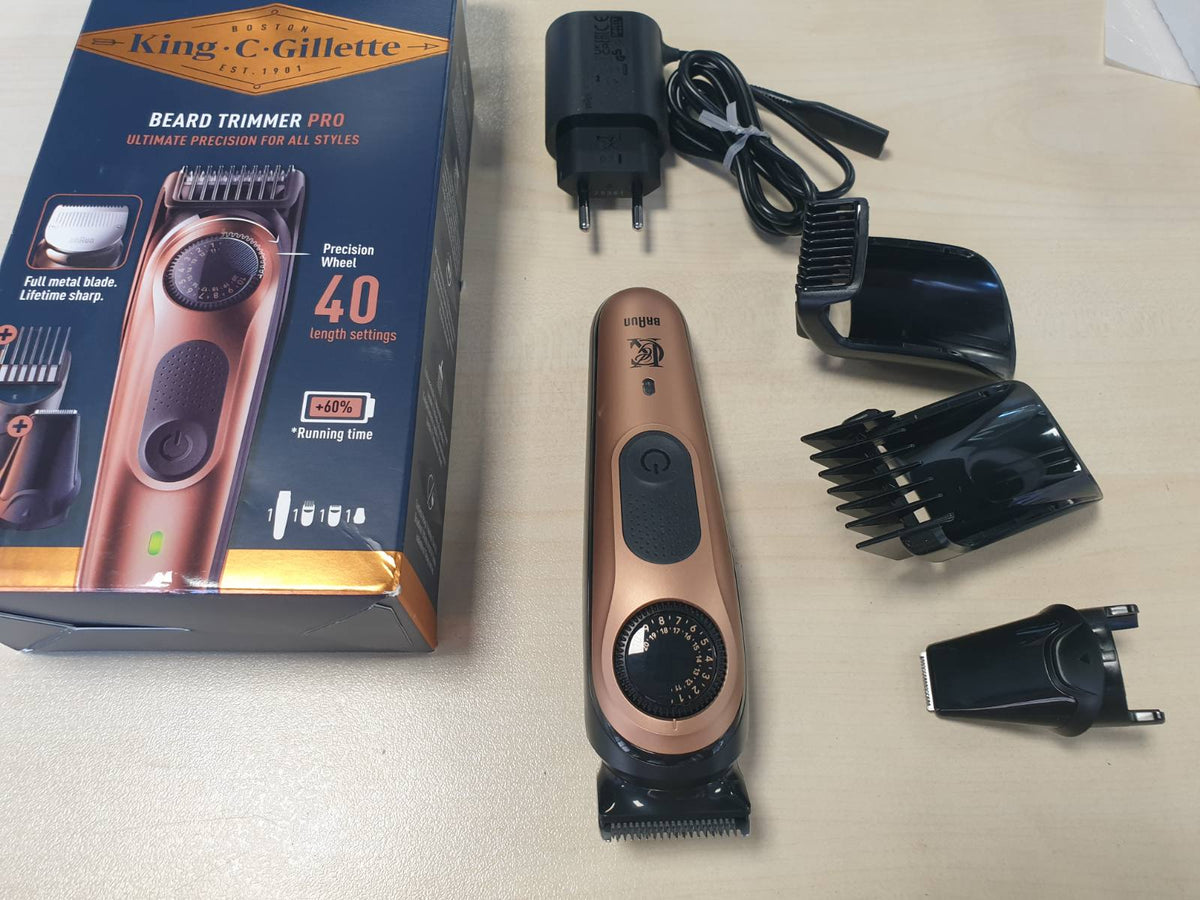 297984 - GILLETTE | Makinë prerëse elektrike për mjekër King C PRO | Tehe metalike të mprehta | 40 cilësime gjatësie | Komplet mjekre për burra
