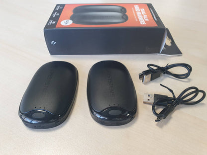 298207 - LIFESYSTEMS Ngrohës duarsh me dy bateri të rikarikueshme, 2 bateri USB dhe USB-C 5000 mAh, 3 nivele ngrohjeje, deri në 9 orë ngrohje