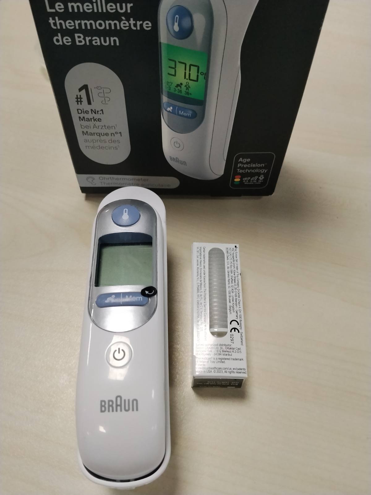 298108 - BRAUN Termometër veshi ThermoScan 7 BRAIRT6520 | Teknologjia e Precizionit Age | Ekran dixhital me kodim ngjyrash | Miqësor për foshnje dhe fëmijë të vegjël