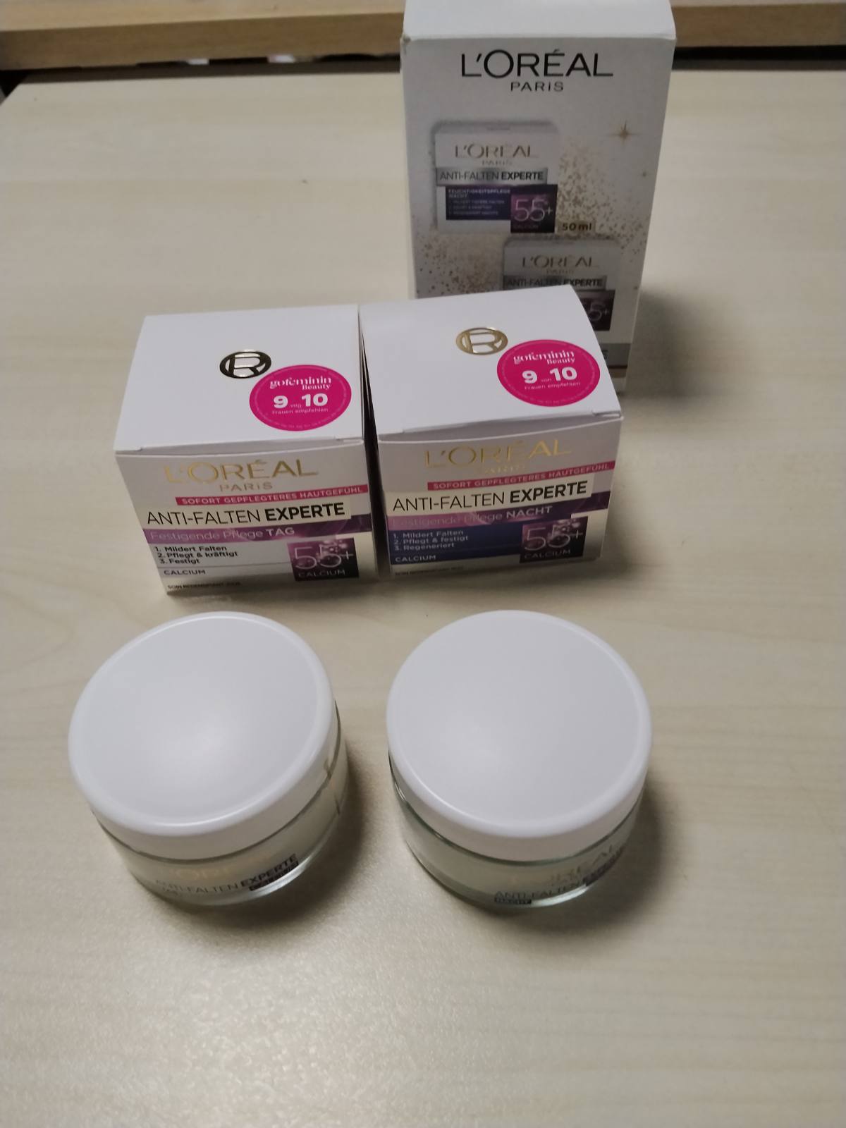 297537 - L'ORÉAL PARIS Set Kujdesi Hidratues, Krem Dite & Nate Anti-Aging 55+, 2 x 50 ml