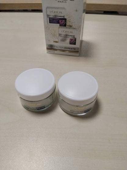 297536 - L'ORÉAL PARIS Set Kujdesi Hidratues, Krem Dite & Nate Anti-Aging 55+, 2 x 50 ml
