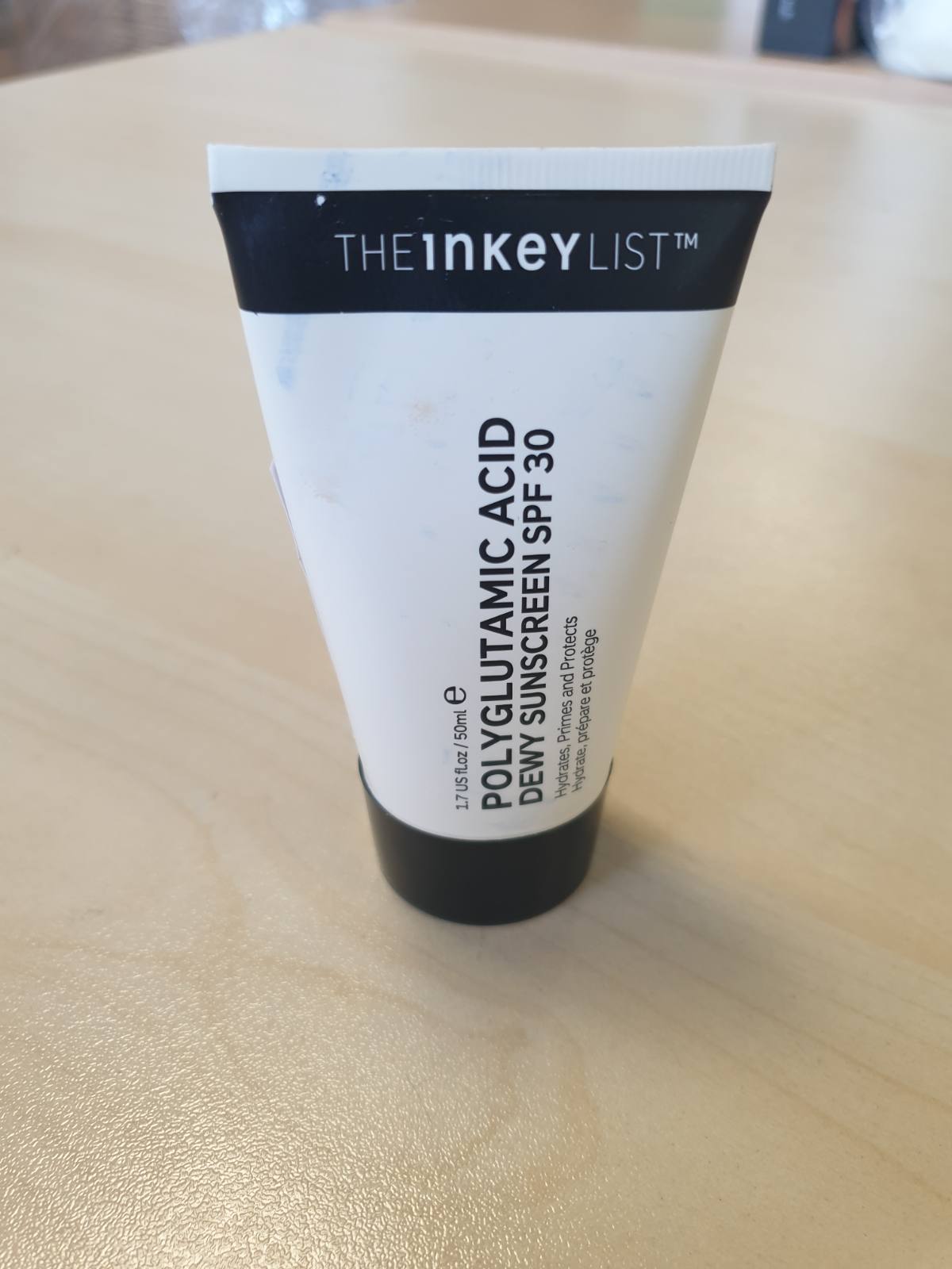 298703 - INKEY LIST Kremi mbrojtës nga dielli Dewy me acid poliglutamik SPF 30, 50 ml, jo i yndyrshëm, miqësor ndaj veganëve