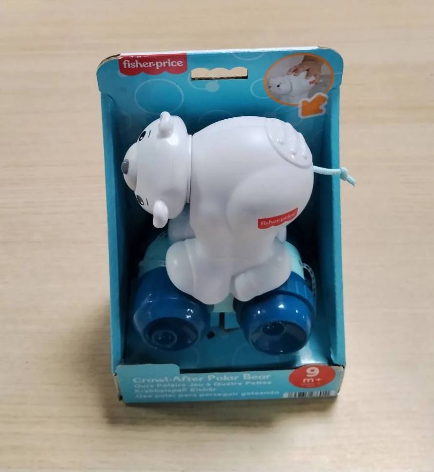 298707 - FISHER-PRICE Lodër zvarritëse për bebe me formë ariu polar, për fëmijë 9 muajsh e lart, JDL63