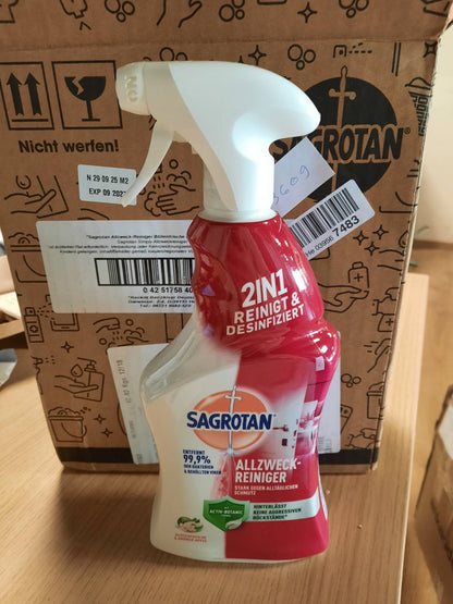 303609 - SAGROTAN Pastrues shumëfunksional Blossom Fresh & Green Apple, 4 shishe spërkatëse 750 ml