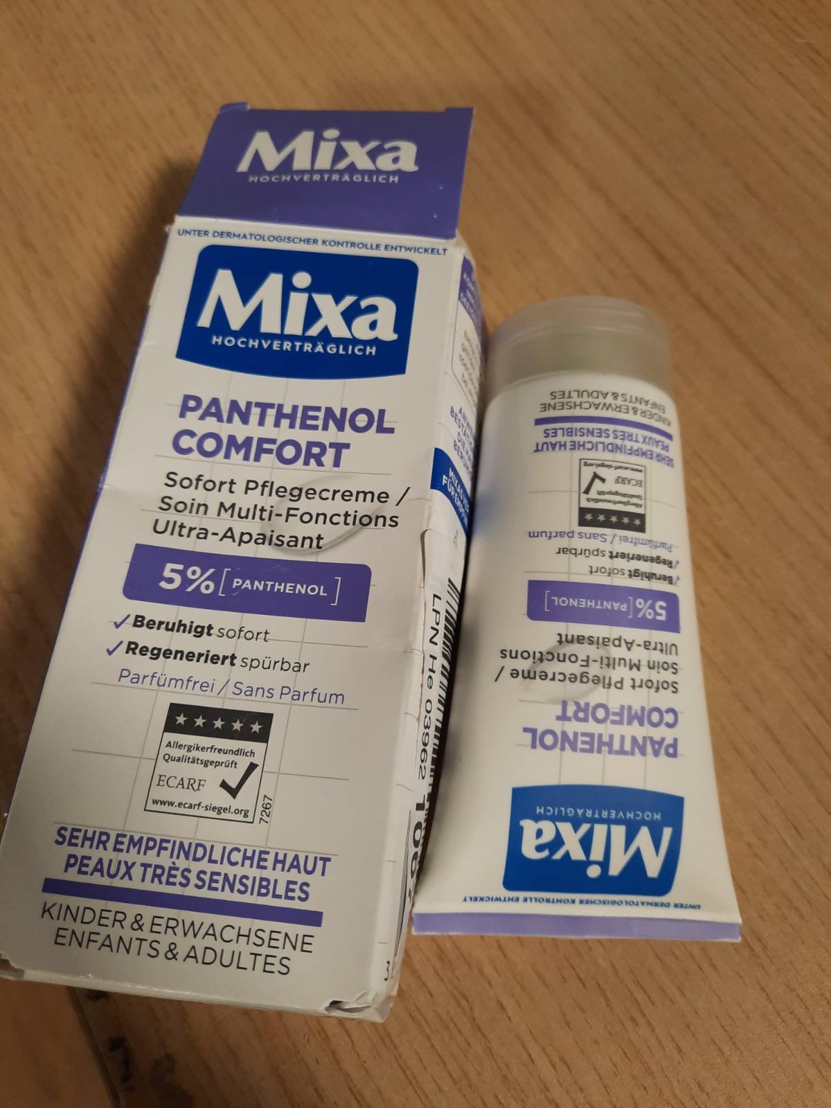 298863 - MIXA Krem për Kujdes të Menjëhershëm, 50 ml, për lëkurë të ndjeshme, me pantenol, për shërimin e plagëve dhe kundër thatësisë.