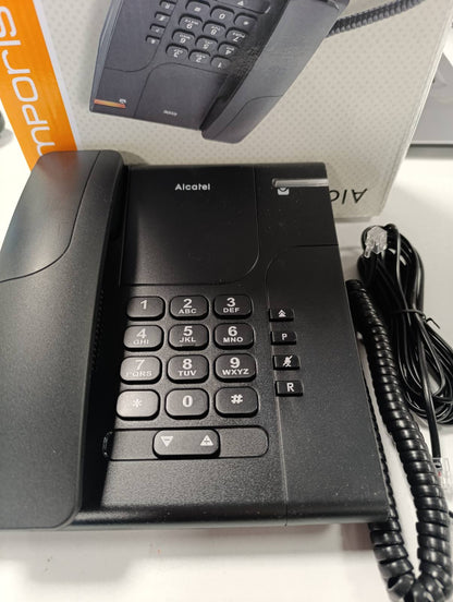 299764 - ALCATEL Temporis 180 PRO - Telefon fiks profesional - Buton për heshtjen - Identifikues vizual i thirrësit - Volum i rregullueshëm - Buton për rinumërim - I montueshëm në zyrë/mur - I zi