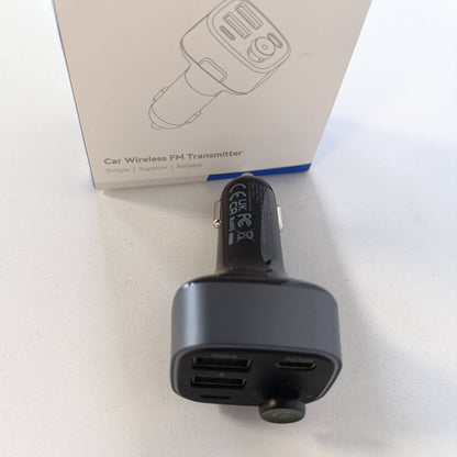 295267 - SYNCWIRE Transmetues FM për Makinë Bluetooth 5.4, 48W (PD 36W & 12W), Adaptor Bluetooth me Çelës Drite, Zë HiFi Bass, Karikim i Shpejtë