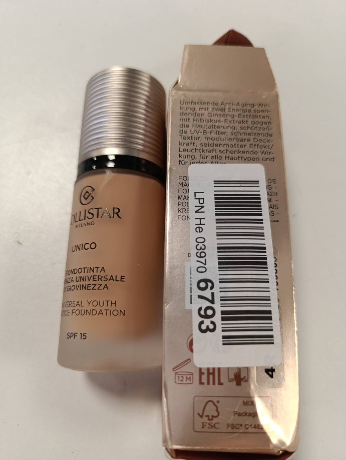 306032 - Collistar Fondatinë Unique SPF 1 No. 4R Rozë Nude, 30 ml