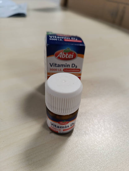 298847 - ABTEI Vitamina D3 3000 IU - mbështet sistemin imunitar dhe kockat - 75 tableta që shkrihen në gojë me aromë limoni, pa gluten, pa laktozë dhe vegjetariane
