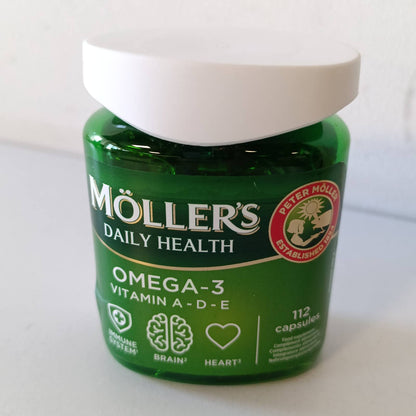 303482 - MOLLER'S - Kapsula Omega 3 - 112 Kapsula - Vaj Peshku - Omega-3 me EPA, DHA, Vitamina A, D dhe E