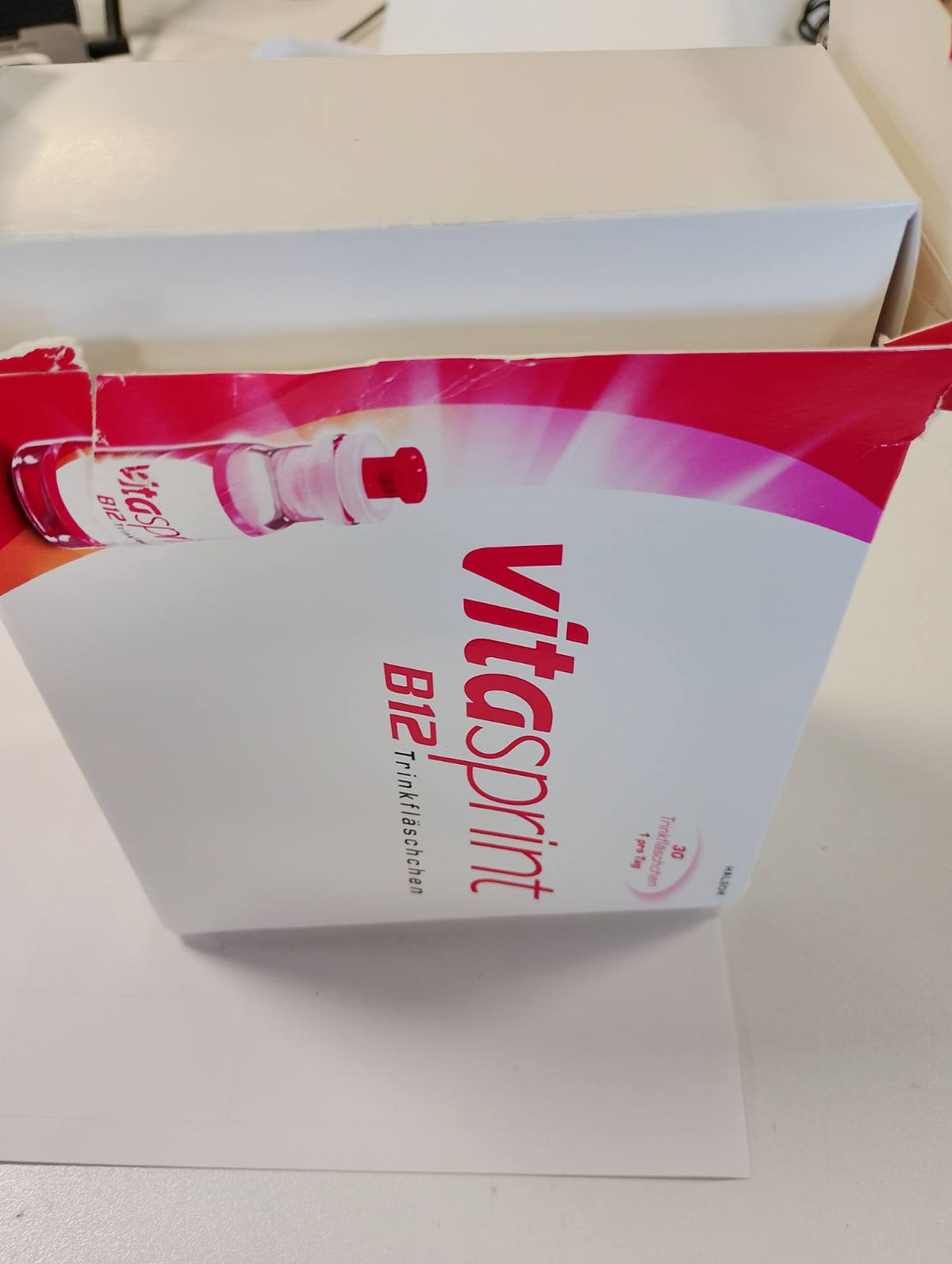 302850 - VITASPRINT Vitamina B12, shishet e pijshme, 30 copë, dozë e lartë e vitaminës B12 për energji mendore dhe fizike