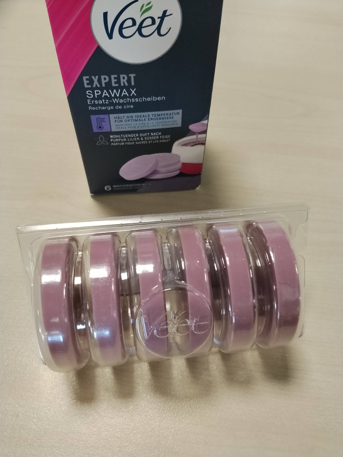 303844 - VEET Disqe dylli të ngrohtë Spawax për pajisjen e depilimit - 1 x 6 disqe dylli