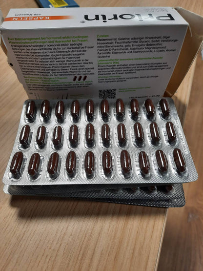 297975 - KAPSULA PRIORIN | Rënia e flokëve tek gratë | 120 kapsula | I pasur me ekstrakt meli, vitaminë B5 dhe cistinë
