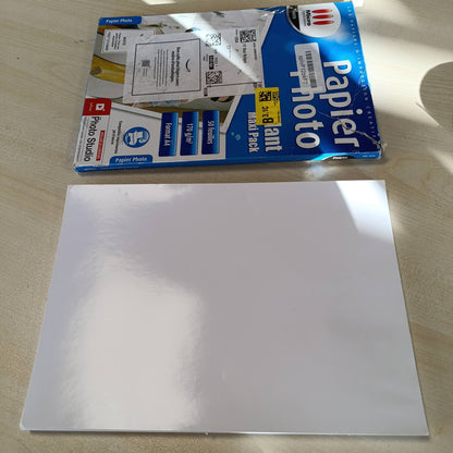 310383 - Mikro Aplikim - Letër Fotografike me Shkëlqim, Pako Maxi 50 Fletë A4, 170 g/m², Tharje e Shpejtë, Printime 9600 dpi