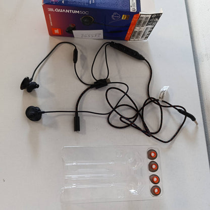 319932 - JBL Quantum 50C, kufje për lojëra me tel USB-C, tingull JBL QuantumSURROUND, mikrofon i fokusuar te zëri, rrëshqitës volumin, funksion heshtjeje, të zeza