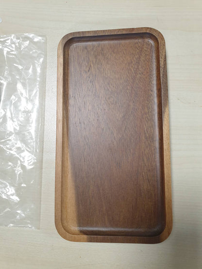 216856 - Tabaka Servimi Drejtkëndëshe prej Druri Akacie, për Kafe, Embëlsira, Ushqime të Lehta
