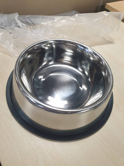 215938 - TRIXIE Tas çeliku inox, unazë gome, 2.8 l/Ø 34 cm
