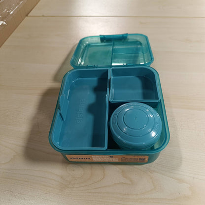 198177 - SISTEMA Kuti Dreke Bento Box Plastike me Ndarje 1.25L për Fëmijë dhe të Rritur, Ngjyrë Bruz, Materiali: Plastikë e Ricikluar