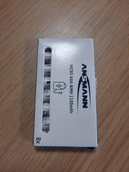 299675 - ANSMANN Bateri mikro të rikarikueshme AAA, pako me 8, 1050 mAh, 1.2V Ni-MH