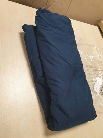 215892 - AMAZON BASICS Çarçaf i montuar, 160 x 200 x 30 cm, Mikrofibër Poliester për Dyshekë deri në 30 cm të Trashë, Blu Marine