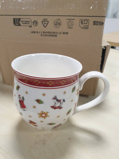 196706 - VILLEROY & BOCH Filxhan Porcelani Toy's Delight, i Bardhë/i Kuq, 440 ml
