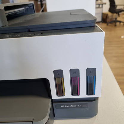 295003 - HP Printer Shumëfunksional Smart Tank 7305 3-në-1, Wi-Fi, Duplex, ADF, 3 vjet bojë e përfshirë, Garanci 3-vjeçare, Rezervuar i madh boje