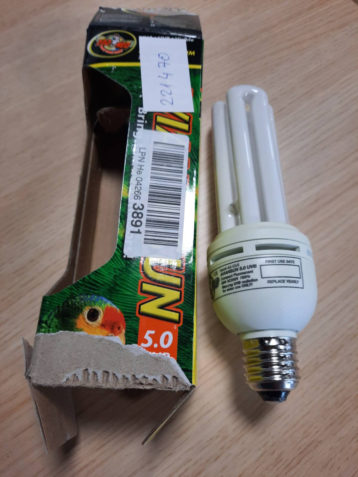 221470 - ZOO MED Llambë AvianSun 5.0 UVB për zogj 26W, Qelq Kuarci Fluoreshent Kompakt