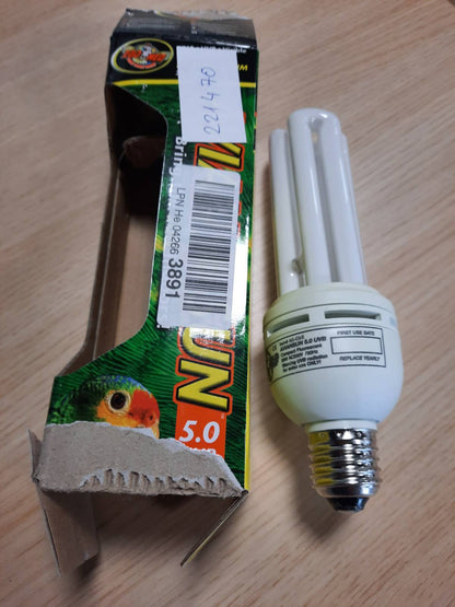 221470 - ZOO MED Llambë AvianSun 5.0 UVB për zogj 26W, Qelq Kuarci Fluoreshent Kompakt