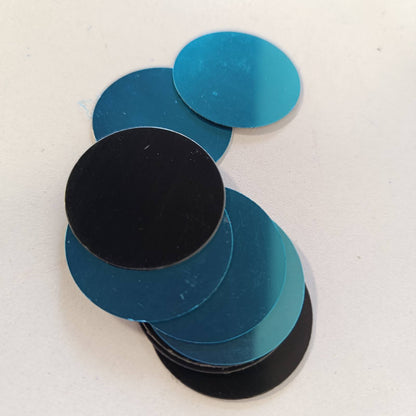 274702 - EVTHUR Pako me 10 pllaka metalike vetëngjitëse, 40 mm - Pllakë metalike magnetike vetëngjitëse për magnete në ngjyrë të zezë dhe argjendi - e përputhshme me mbajtëset magnetike të telefonave celularë