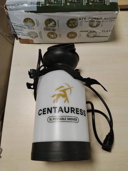 313384 - CENTAURESS Pompë Dushi Portative për Kamping me Valvul Sigurie (45 psi) - Dush Portativ për Kamping