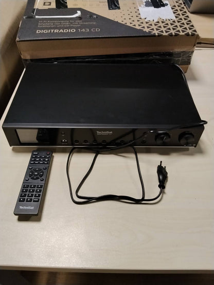 295035 - TECHNISAT DIGITRADIO 143 (V3) – Radio interneti me akordues HiFi, Bluetooth, Spotify Connect, antenë me tela, gjerësi 43.5 cm, e zezë