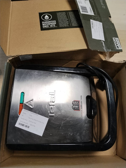 292421 - TEFAL - Snack Collection, Makinë për Vafla dhe Sanduiçë, 2 sete pjatash, 1200W, Veshje jo-ngjitëse, Ruajtje e lehtë, Pastrim i lehtë, Tregues ngrohjeje