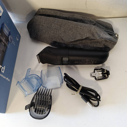 292520 - PHILIPS Makinë prerëse për mjekër Seria 5000, Tehe metalike vetëmprehëse, 40 gjatësi prerjeje të rregullueshme, teknologji BeardSense, 100% rezistente ndaj ujit, modeli BT5765/15