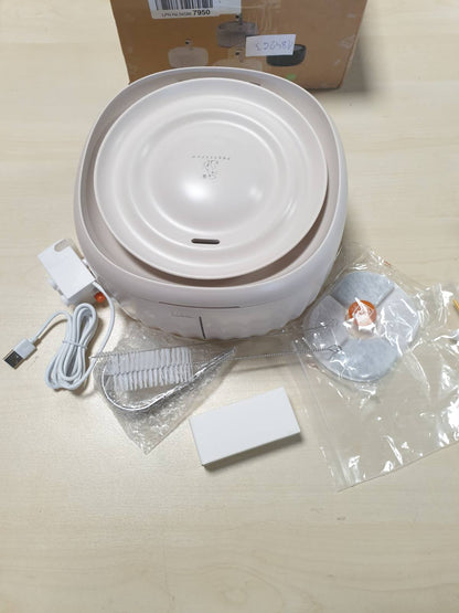 184263 - PRETTY PAW® Shatërvan Uji për Mace Aqua Flow Pro - I heshtur, pa BPA, kapaciteti 3L, me dritë LED dhe filtër karboni aktiv, i lehtë për t'u pastruar [E RE]