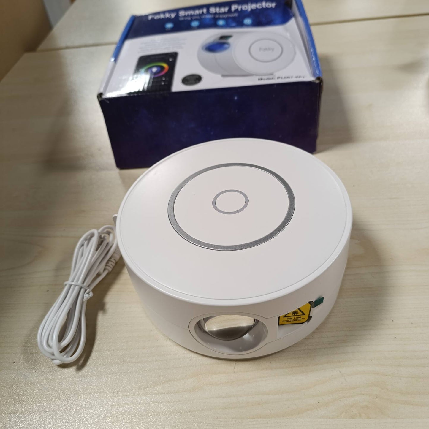 184346 - FOKKY Projektori Inteligjent Galaxy Starry Sky, Wi-Fi, me Kontroll Zanor dhe Aplikacion, Kohëmatës, i Përshtatshëm me Alexa dhe Google Assistant, për Fëmijë dhe të Rritur