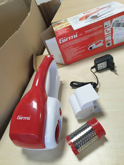 196100 - GIRMI GT02 - Rende e Ricarikueshme, me Fuqi 12W, e Furnizuar me 2 Rula Çeliku Inox, në Ngjyrën e Bardhë dhe të Kuqe