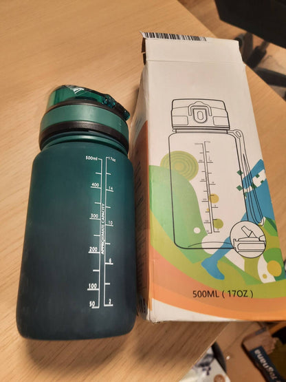 185470 - HONEYHOLLY Kantinë Shishe Uji 500ml, e Papërshkueshme nga Rrjedhjet, Pa BPA, Përshtatshme për Fëmijë, Shkollë, Sport, Vrapim, Palestrë, Çiklizëm