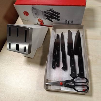 183029 - ZWILLING - Set prej 7 pjesë Bllok Thikash Vetëmprehëse Gourmet, Materiali: Çelik Inox, Ngjyra: e Bardhë, e prodhuar në Gjermani