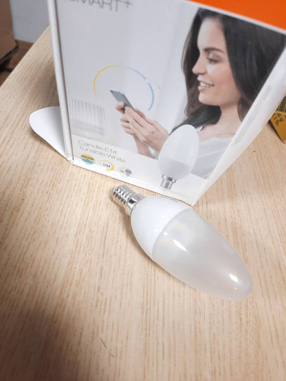 186226 - OSRAM Smart+ LED, Llambë ZigBee E14, e Bardhë e Ngrohtë në Dritën e Ditës (2700K - 6500K), e Errësueshme, Përputhshmëri me Echo Plus dhe Echo Show (Gjenerata e 2-të), Përputhshmëri me Philips Hue Bridge