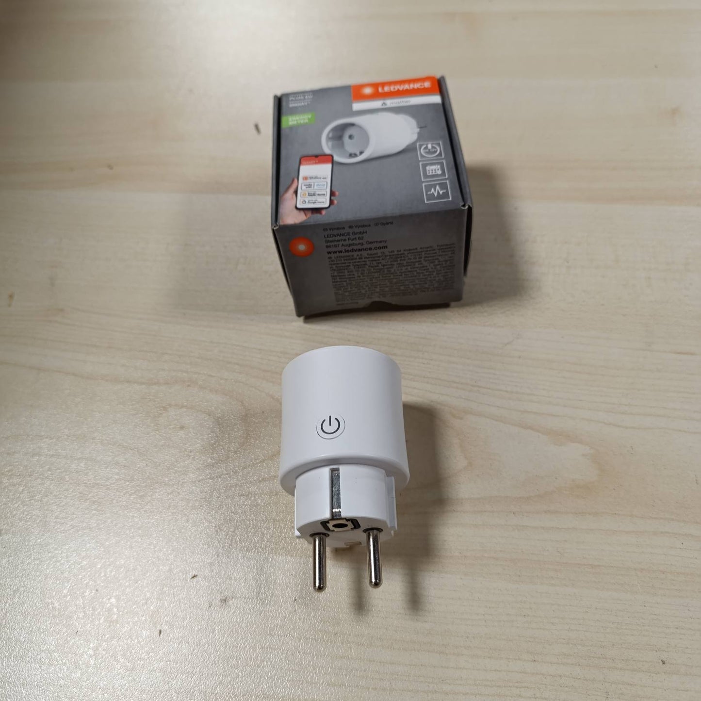 197689 - LEDVANCE SMART+ Prizë inteligjente LED për ambiente të brendshme, me Matter mbi WiFi, për integrimin e pajisjeve konvencionale, e pajtueshme me Alexa, Google dhe Apple, Ngjyra e bardhë, 1 Pako