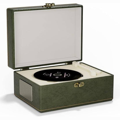 255285 - YINTINY CD Player Portativ me Bluetooth, Telekomandë pa Tel dhe Mbulesë prej Lëkure