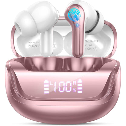 295829 - NERUNSA Kufje Bluetooth, 5.4 orë kohë luajtjeje, Stereo HiFi, IP7 të papërshkueshme nga uji, USB-C