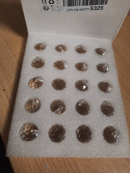 186833 - VARËSE KRISTALI 20 copë - Diell tërheqëse Kristal Prizmi 20mm për Dekorim Dritarësh dhe Llambadarësh, Sfera tërheqëse Drite për Shtëpi dhe Projekte Artizanale