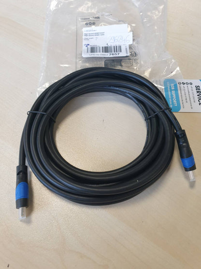 296246 - KABELDIREKT Kabllo HDMI 4K, 5m, mbrojtje AIS, 4K@60Hz, kabllo me shpejtësi të lartë me Ethernet, e zezë
